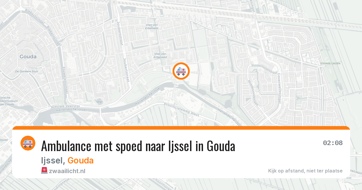 Ambulance met spoed naar Ijssel in Gouda — 15 feb 2026