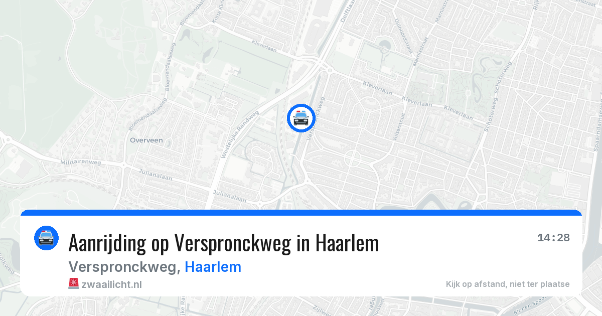 Aanrijding op Verspronckweg in Haarlem — 28 mrt 2026