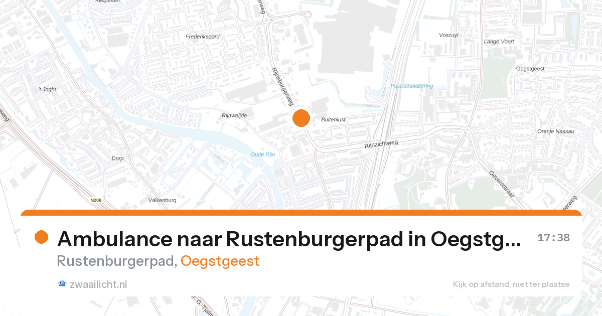 Ambulance naar Rustenburgerpad in Oegstgeest — 27 aug 2026