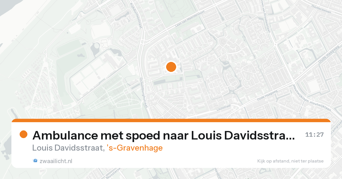 Ambulance met spoed naar Louis Davidsstraat in 's-Gravenhage — 19 aug 2026