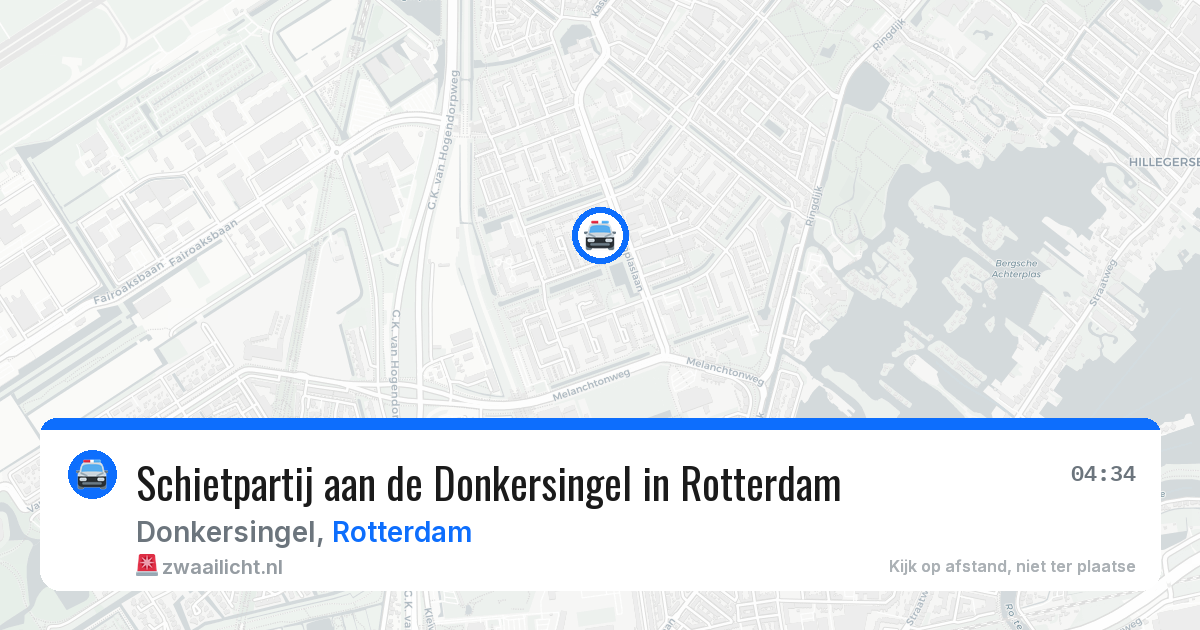 Schietpartij aan de Donkersingel in Rotterdam — 4 aug 2026