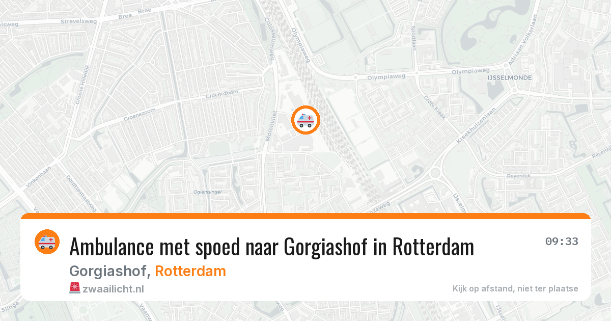 Ambulance met spoed naar Gorgiashof in Rotterdam — 5 apr 2026