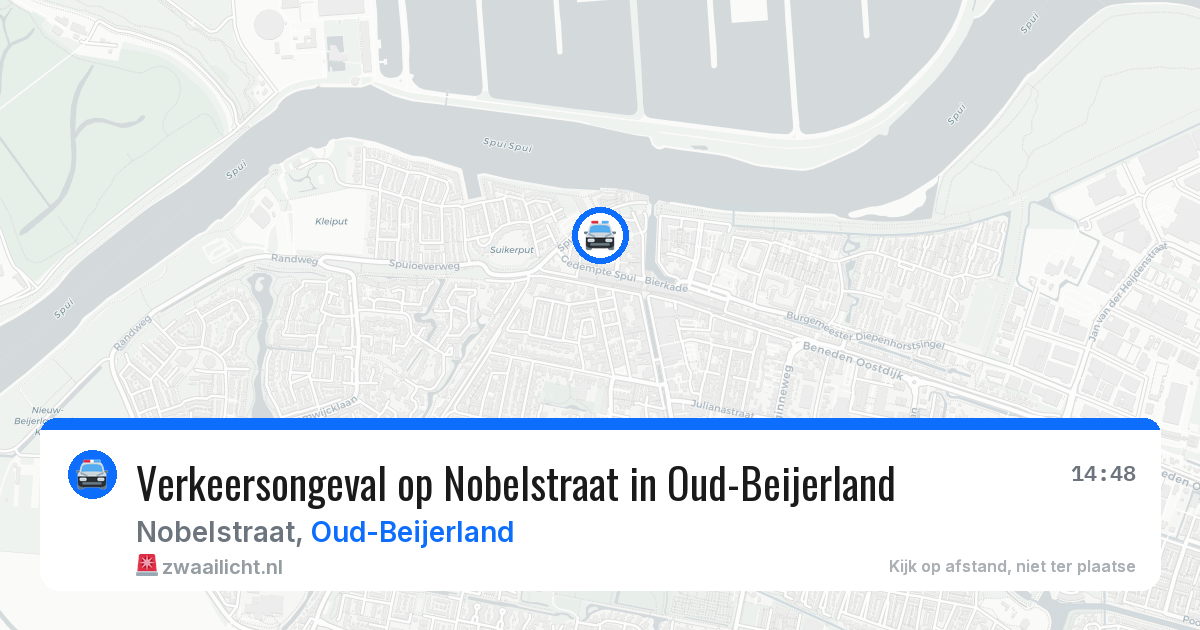 Verkeersongeval op Nobelstraat in Oud-Beijerland — 20 jun 2026