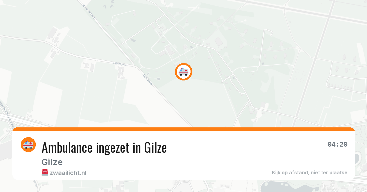 Ambulance ingezet in Gilze — 13 aug 2026