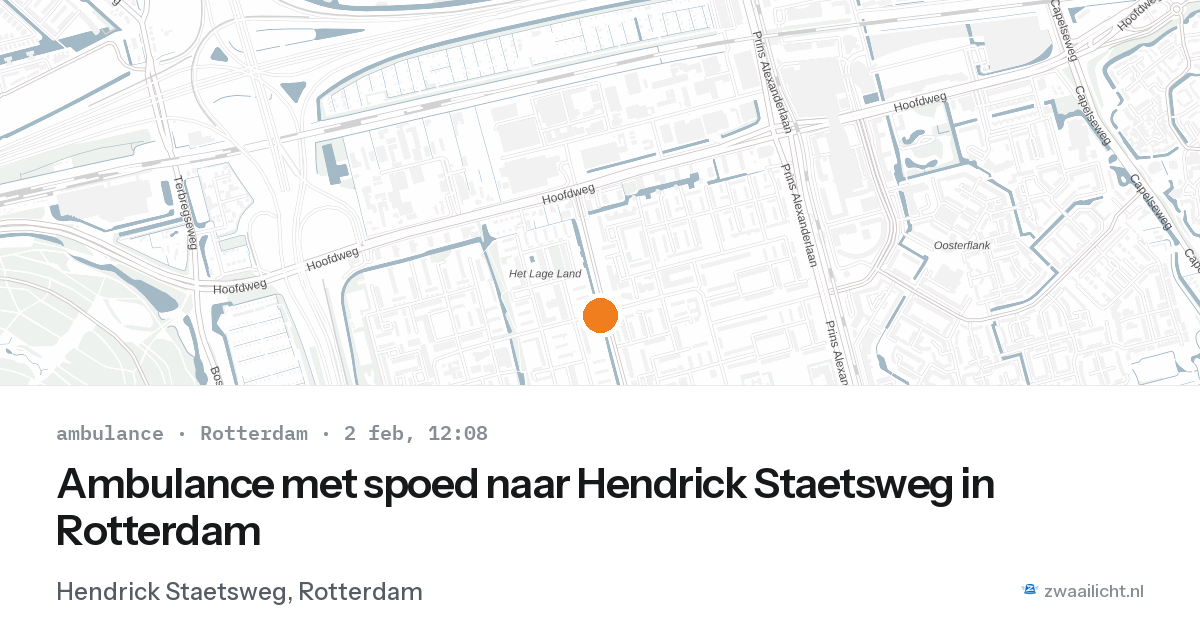 Ambulance met spoed naar Hendrick Staetsweg in Rotterdam — 2 feb 2026
