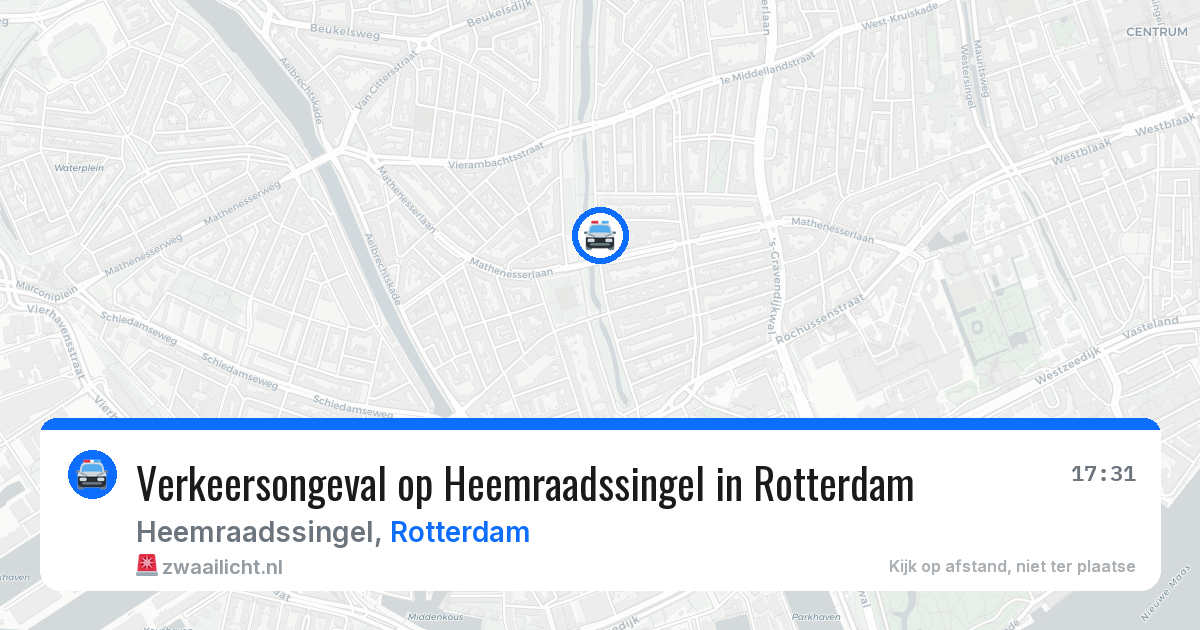 Verkeersongeval op Heemraadssingel in Rotterdam — 12 apr 2026