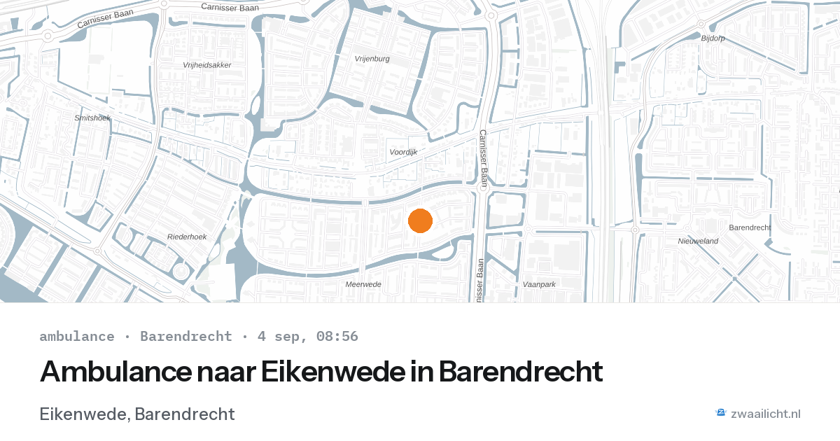 Ambulance naar Eikenwede in Barendrecht — 4 sep 2026