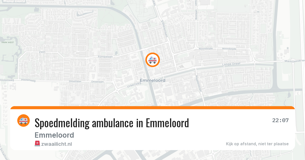 Spoedmelding ambulance in Emmeloord — 19 apr 2026