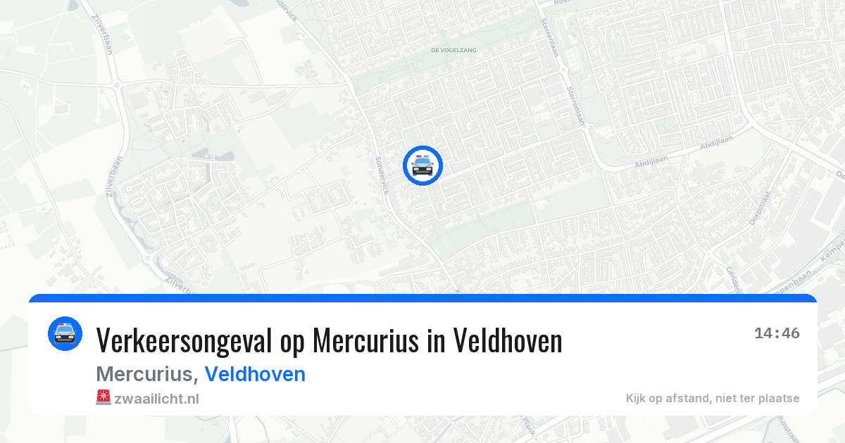 Verkeersongeval op Mercurius in Veldhoven — 25 jun 2026