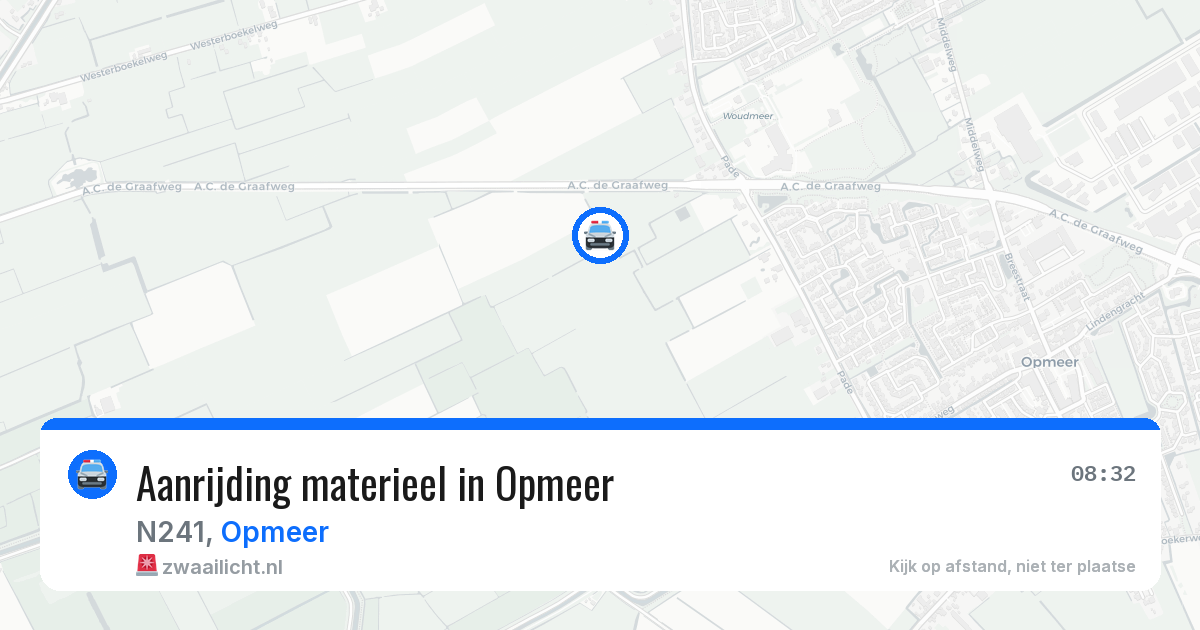 Aanrijding materieel in Opmeer — 30 jul 2026