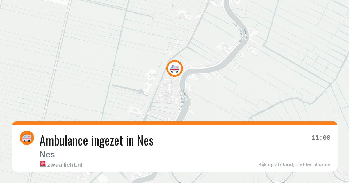 Ambulance ingezet in Nes — 15 apr 2026