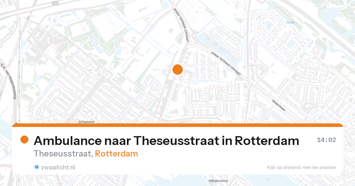 Ambulance naar Theseusstraat in Rotterdam — 28 aug 2026