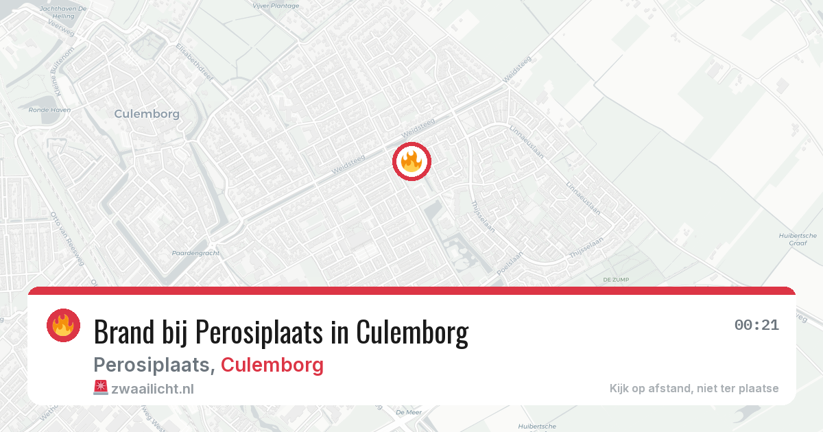 Brand bij Perosiplaats in Culemborg — 14 mei 2026