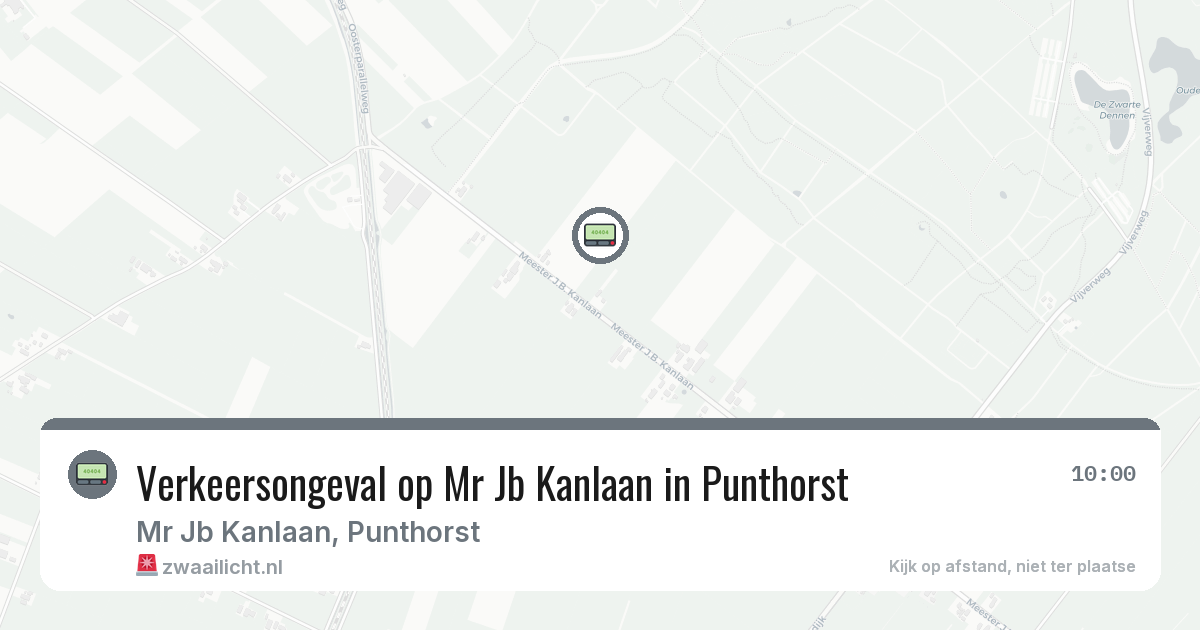Verkeersongeval op Mr Jb Kanlaan in Punthorst — 21 feb 2026