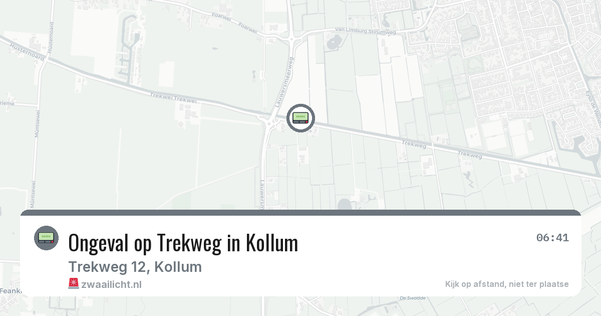 Ongeval op Trekweg in Kollum — 26 feb 2026