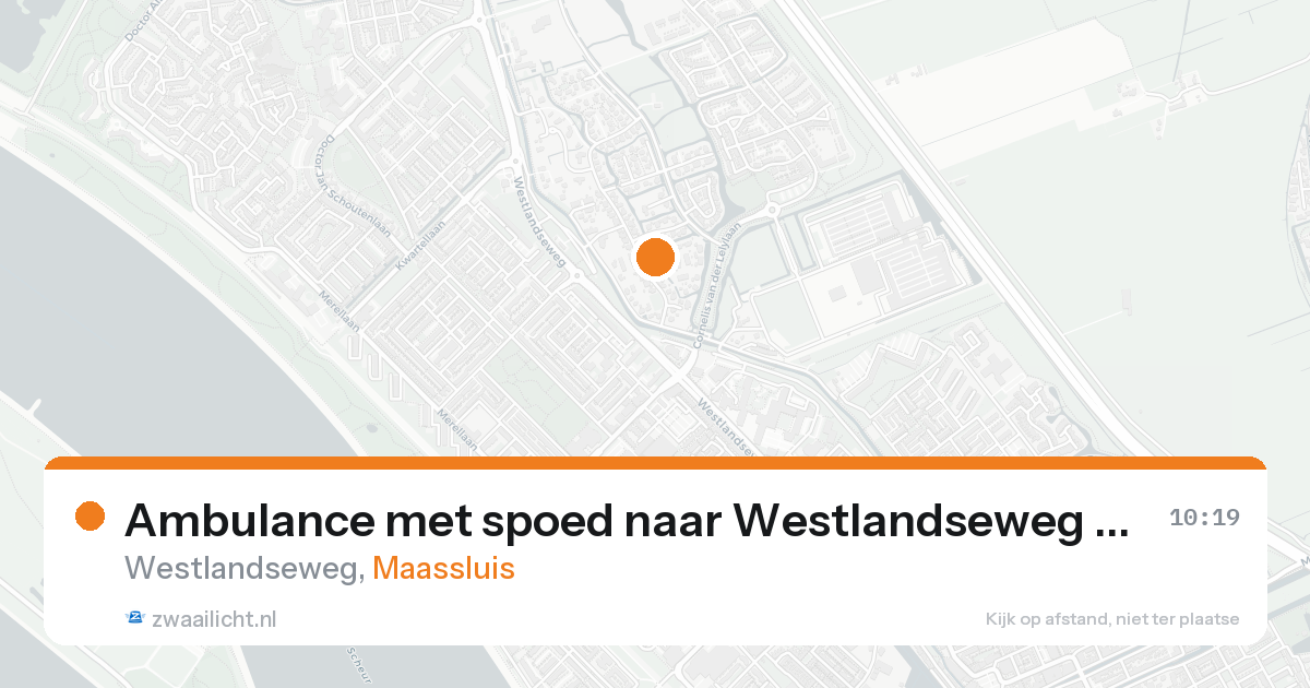 Ambulance met spoed naar Westlandseweg in Maassluis — 17 aug 2026