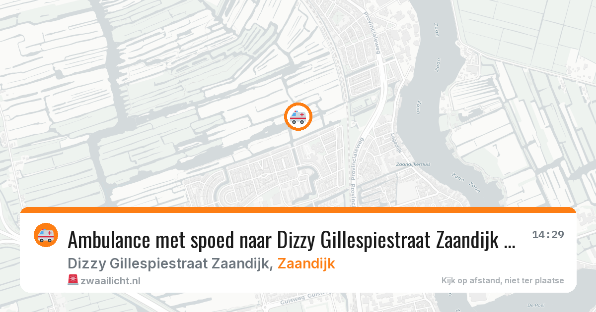 Ambulance met spoed naar Dizzy Gillespiestraat Zaandijk in Zaandijk — 3 jul 2026