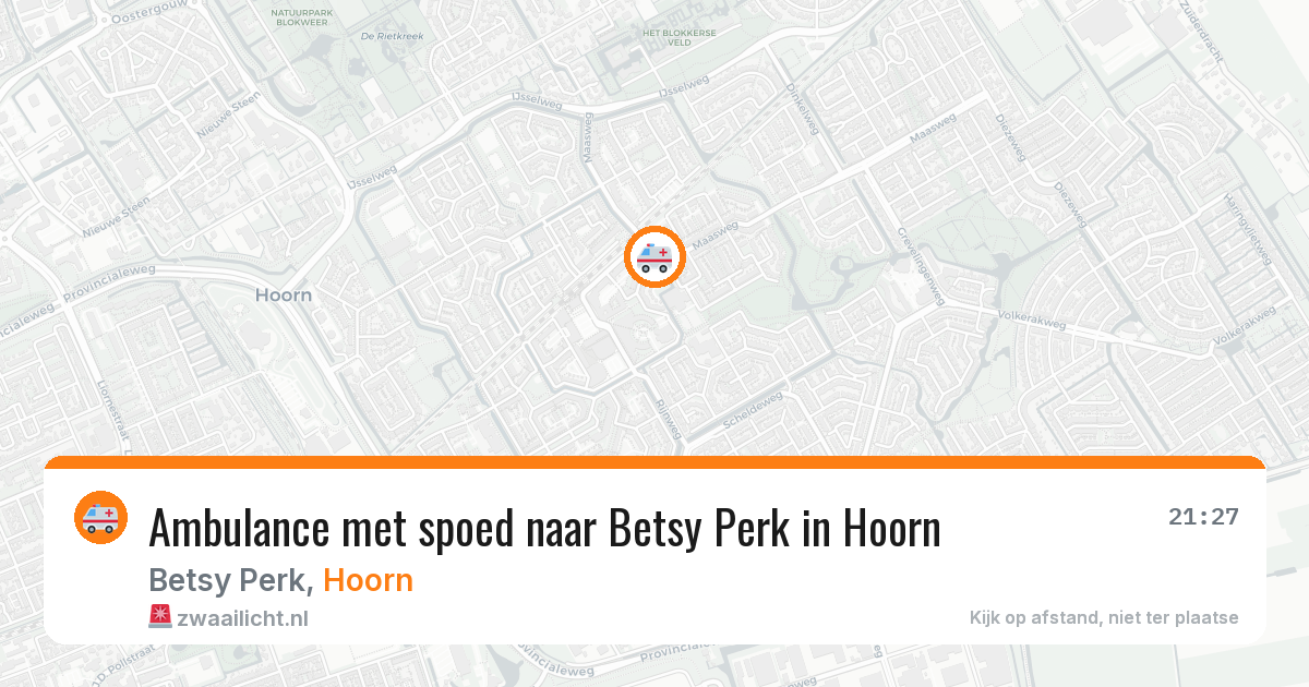 Ambulance met spoed naar Betsy Perk in Hoorn — 16 jan 2026