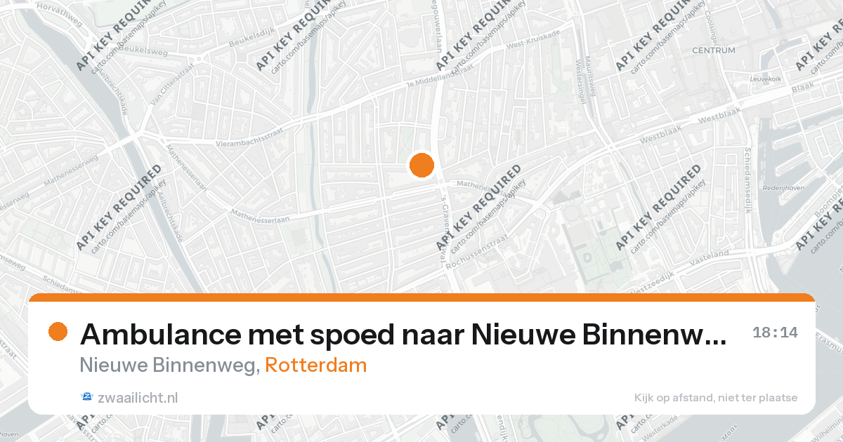 Ambulance met spoed naar Nieuwe Binnenweg in Rotterdam — 26 aug 2026