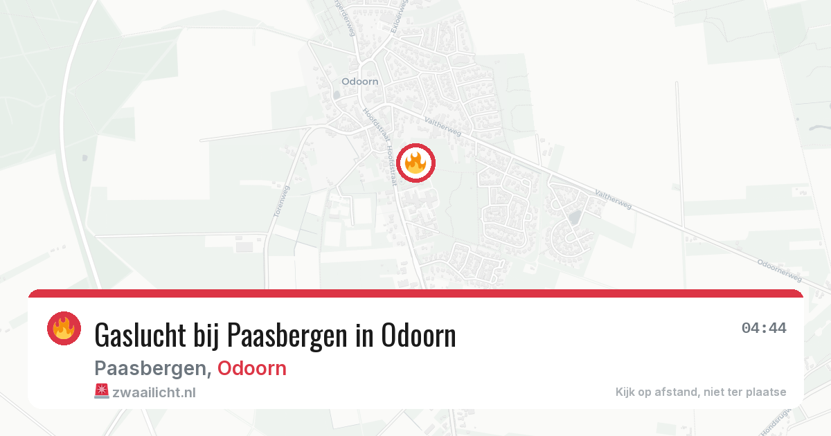 Gaslucht bij Paasbergen in Odoorn — 26 apr 2026