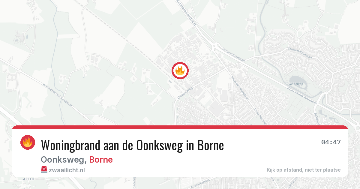 Woningbrand aan de Oonksweg in Borne — 14 apr 2026