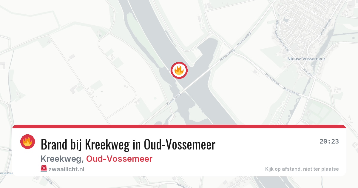 Brand bij Kreekweg in Oud-Vossemeer — 14 jul 2026