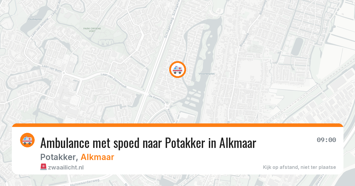 Ambulance met spoed naar Potakker in Alkmaar — 29 mei 2026