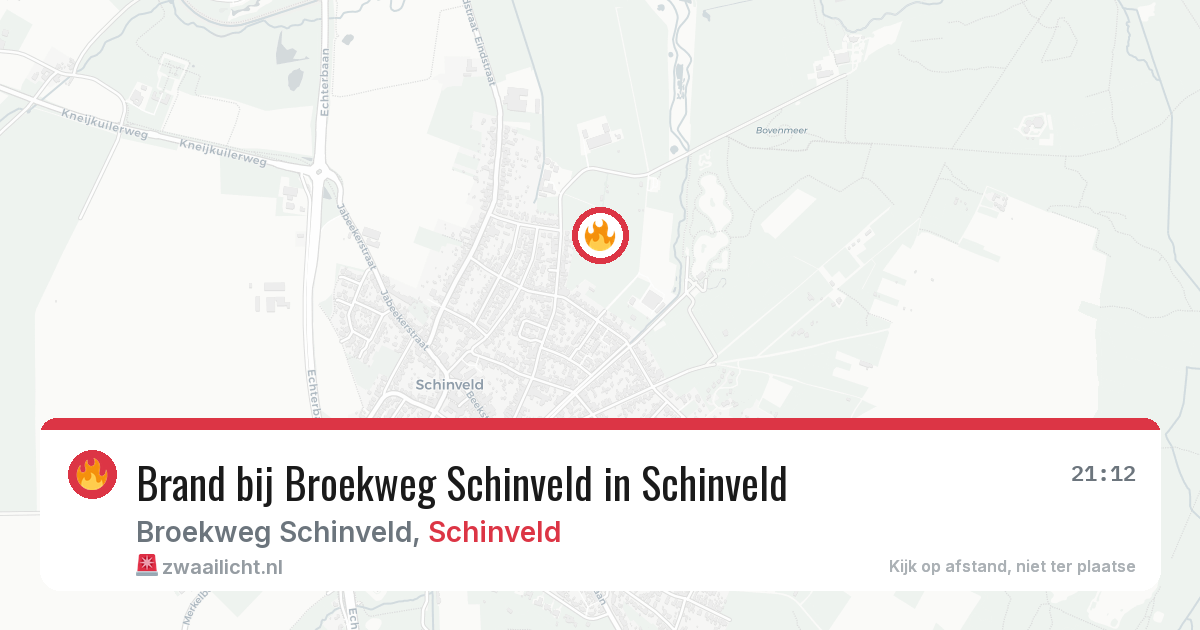Brand bij Broekweg Schinveld in Schinveld — 31 jul 2026