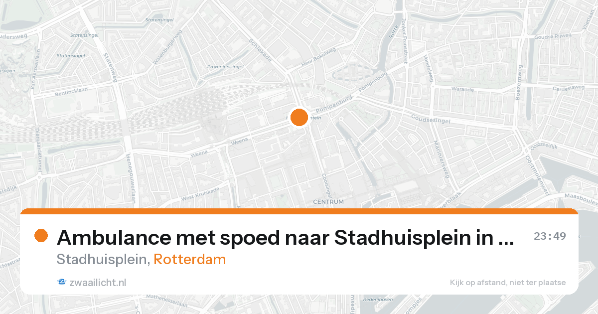 Ambulance met spoed naar Stadhuisplein in Rotterdam — 21 aug 2026