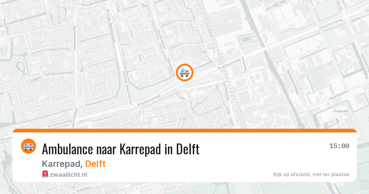 Ambulance naar Karrepad in Delft — 16 mei 2026