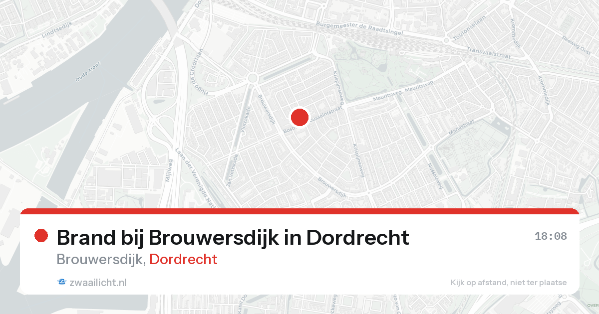 Brand bij Brouwersdijk in Dordrecht — 18 aug 2026