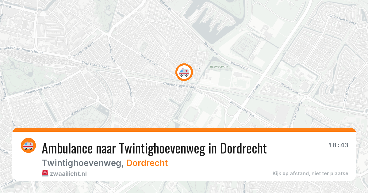 Ambulance naar Twintighoevenweg in Dordrecht — 13 jun 2026