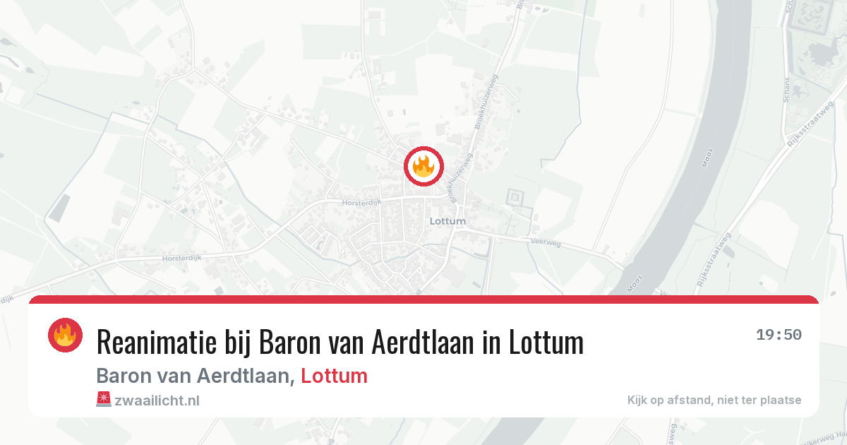 Reanimatie bij Baron van Aerdtlaan in Lottum — 28 jul 2026