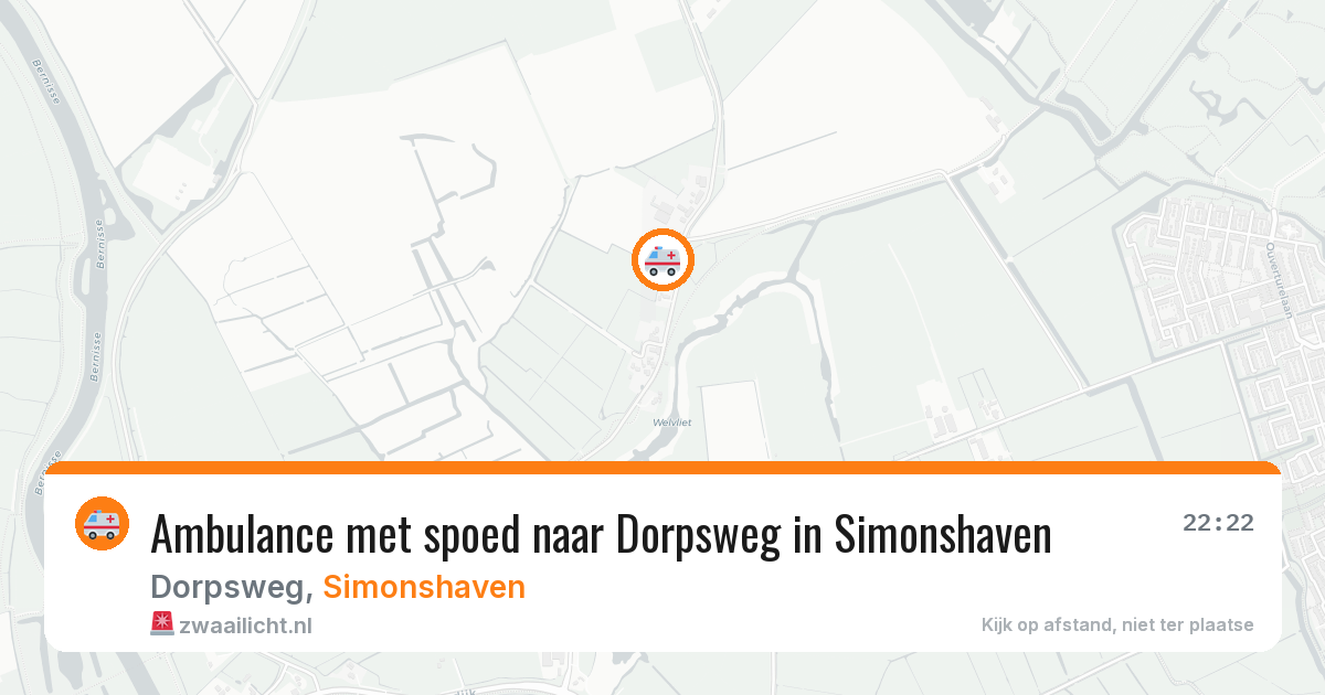 Ambulance met spoed naar Dorpsweg in Simonshaven — 27 jun 2026