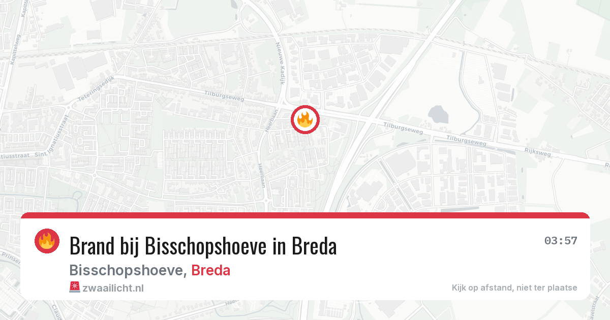 Brand bij Bisschopshoeve in Breda — 1 aug 2026