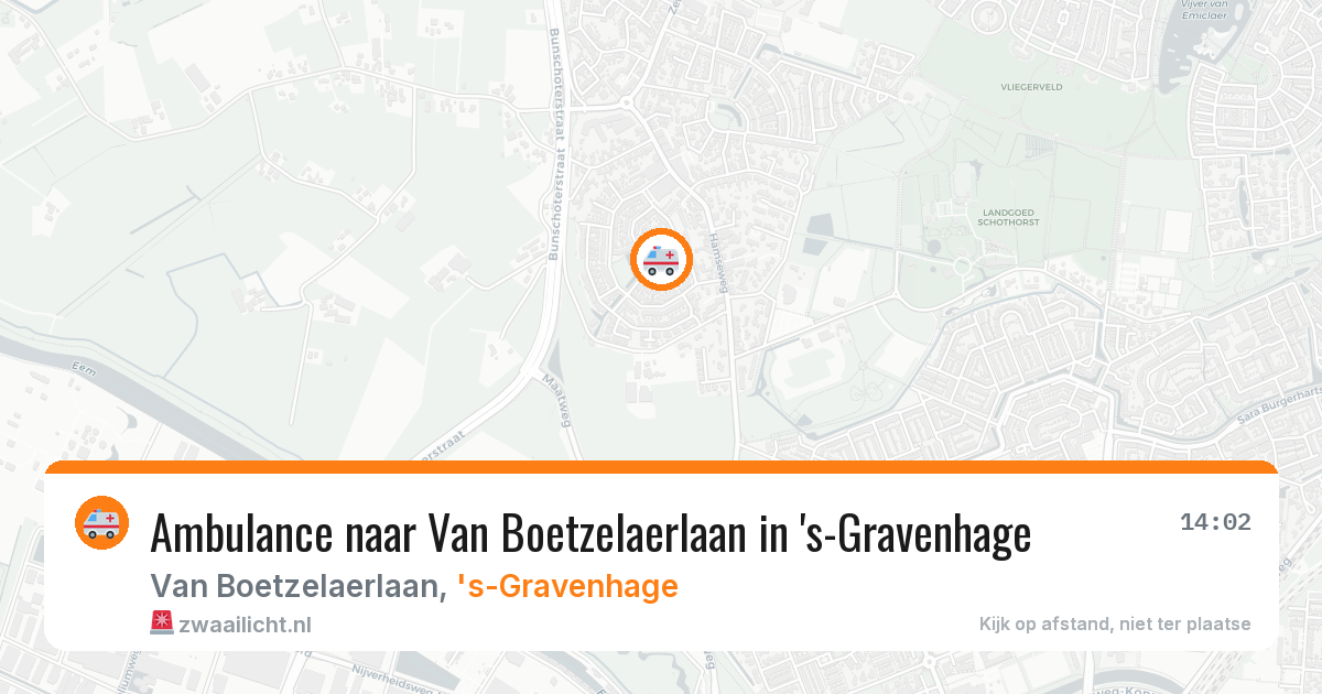 Ambulance naar Van Boetzelaerlaan in 's-Gravenhage — 8 feb 2026