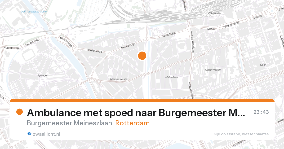 Ambulance met spoed naar Burgemeester Meineszlaan in Rotterdam — 16 mrt 2026