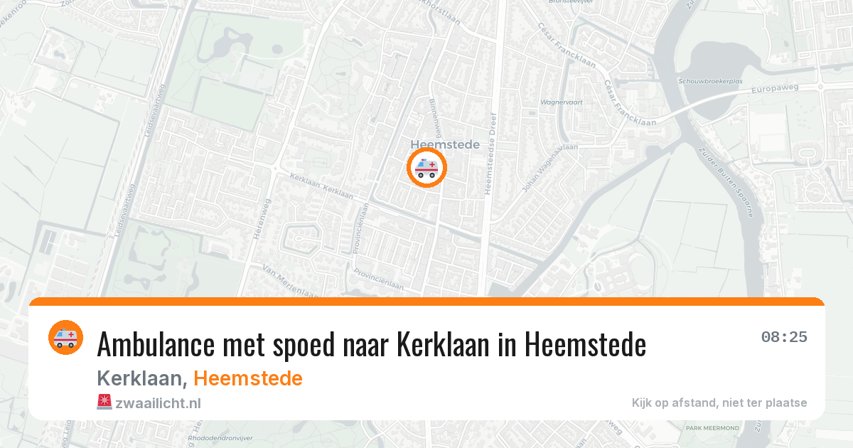 Ambulance met spoed naar Kerklaan in Heemstede — 22 jun 2026