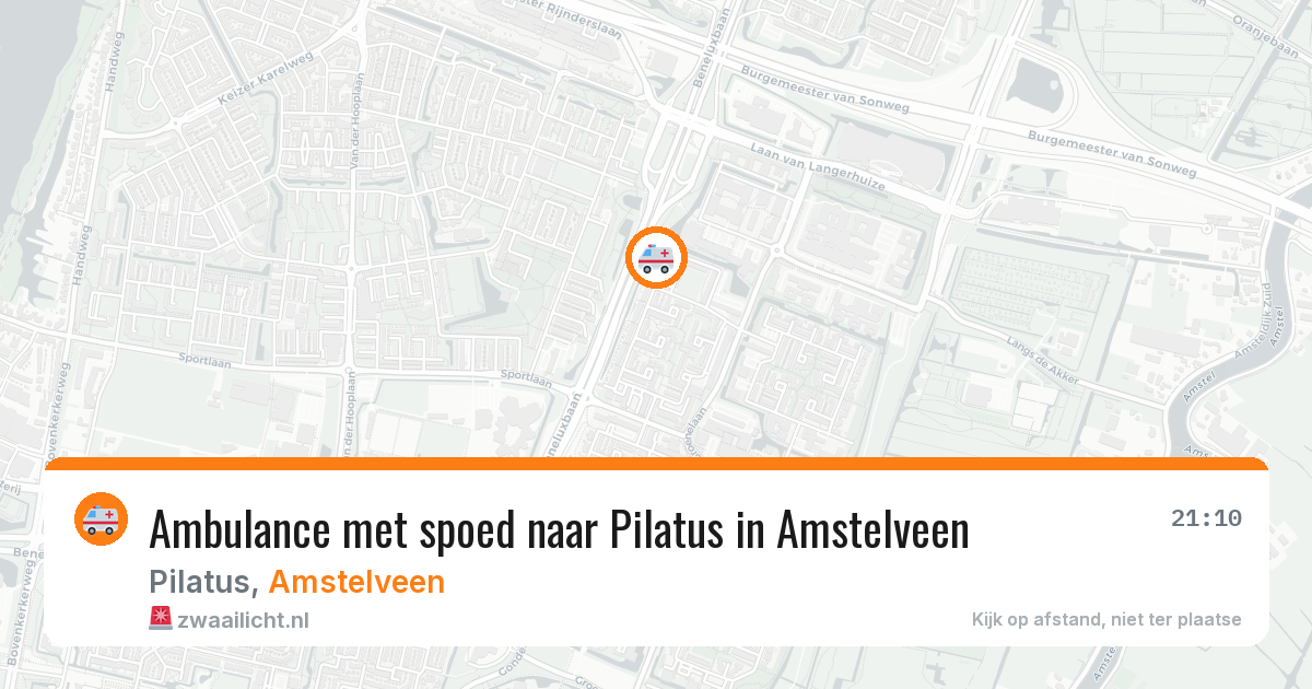 Ambulance met spoed naar Pilatus in Amstelveen — 22 jul 2026