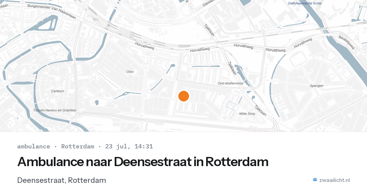 Ambulance naar Deensestraat in Rotterdam — 23 jul 2026