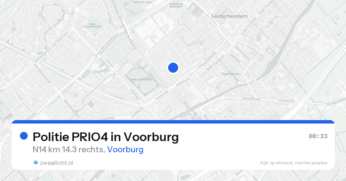 Politie PRIO4 in Voorburg — 22 aug 2026 | 🚨 Zwaailicht.nl