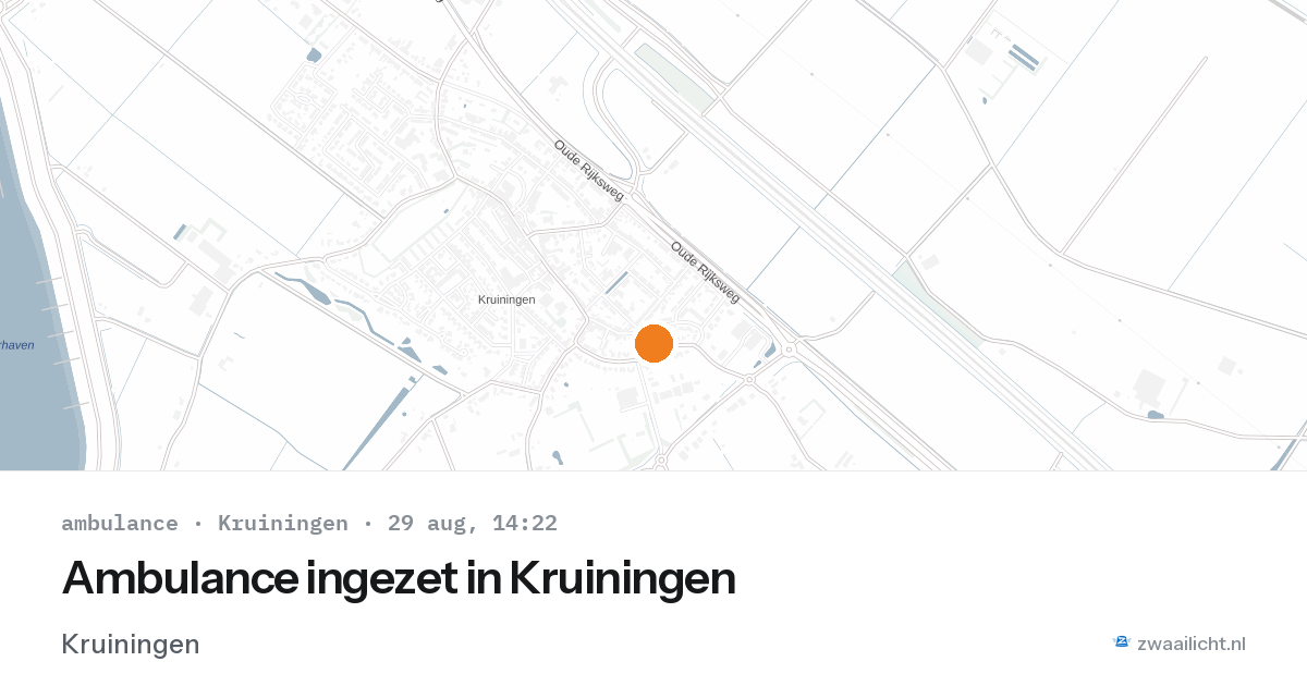 Ambulance ingezet in Kruiningen — 29 aug 2026