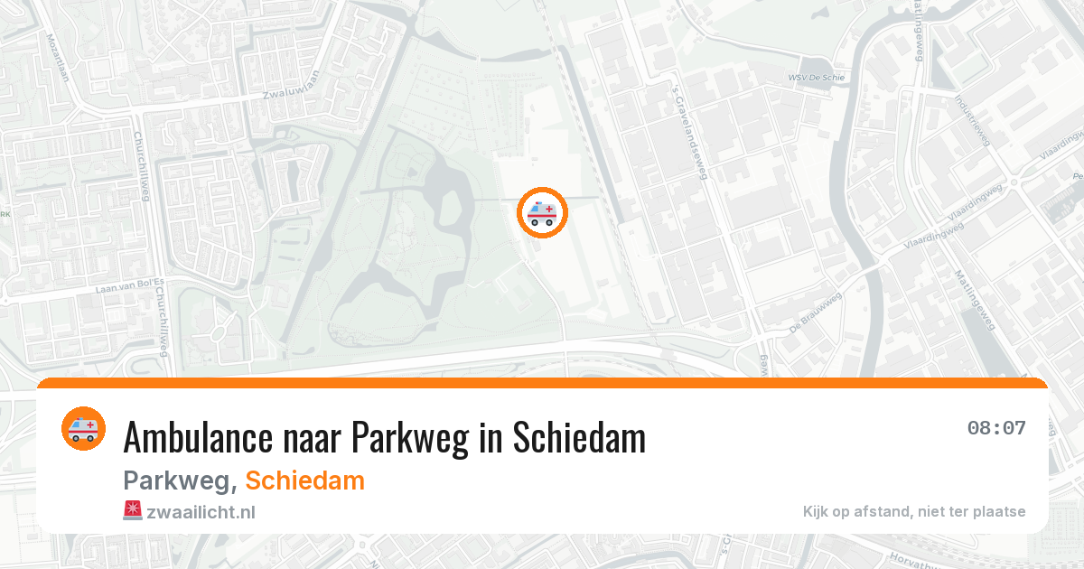 Ambulance naar Parkweg in Schiedam — 12 aug 2026