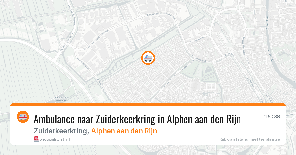 Ambulance naar Zuiderkeerkring in Alphen aan den Rijn — 3 aug 2026