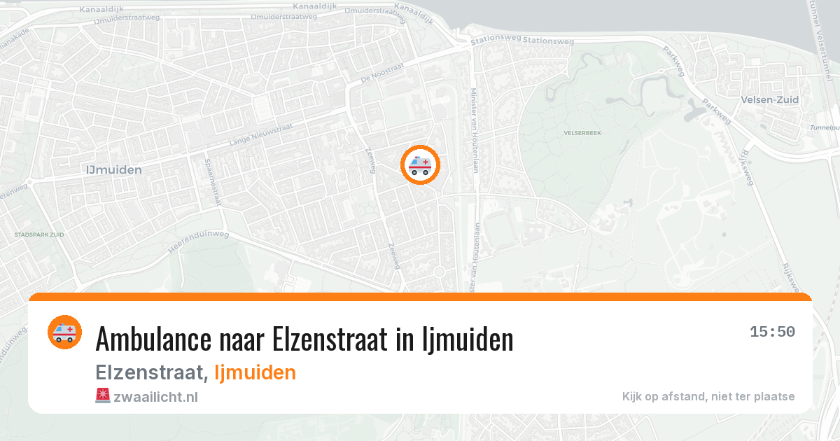 Ambulance naar Elzenstraat in Ijmuiden — 31 mei 2026