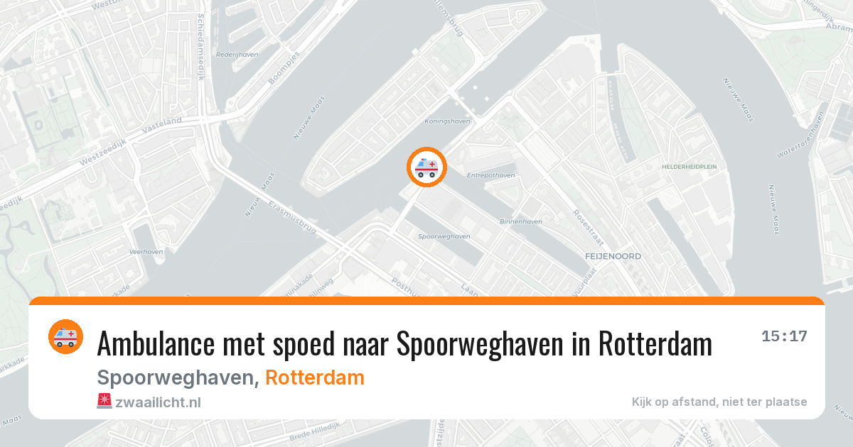 Ambulance met spoed naar Spoorweghaven in Rotterdam — 25 jun 2026