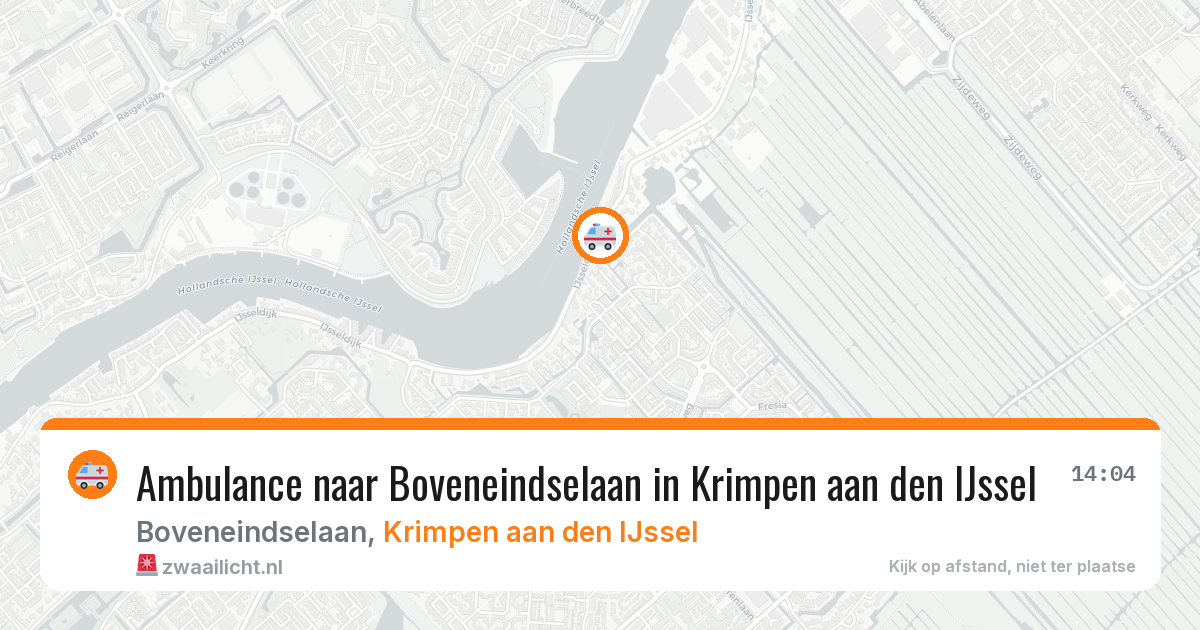 Ambulance naar Boveneindselaan in Krimpen aan den IJssel — 15 mei 2026
