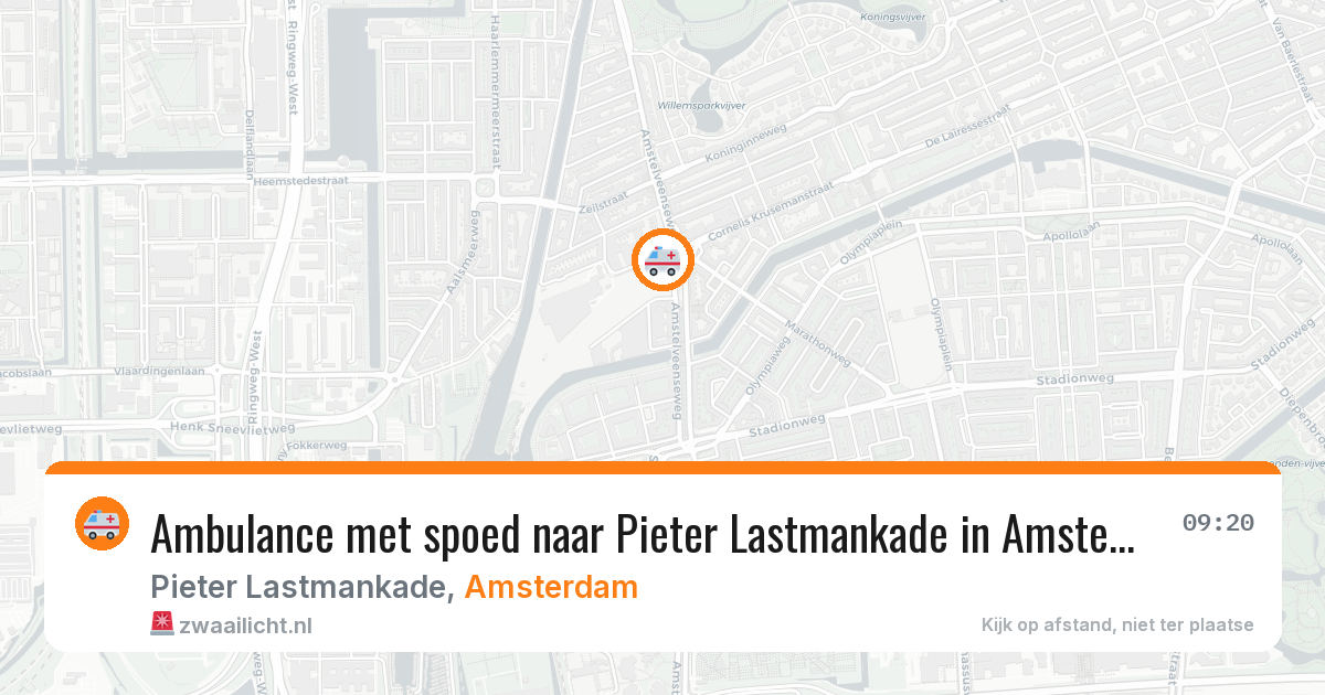 Ambulance met spoed naar Pieter Lastmankade in Amsterdam — 27 mei 2026