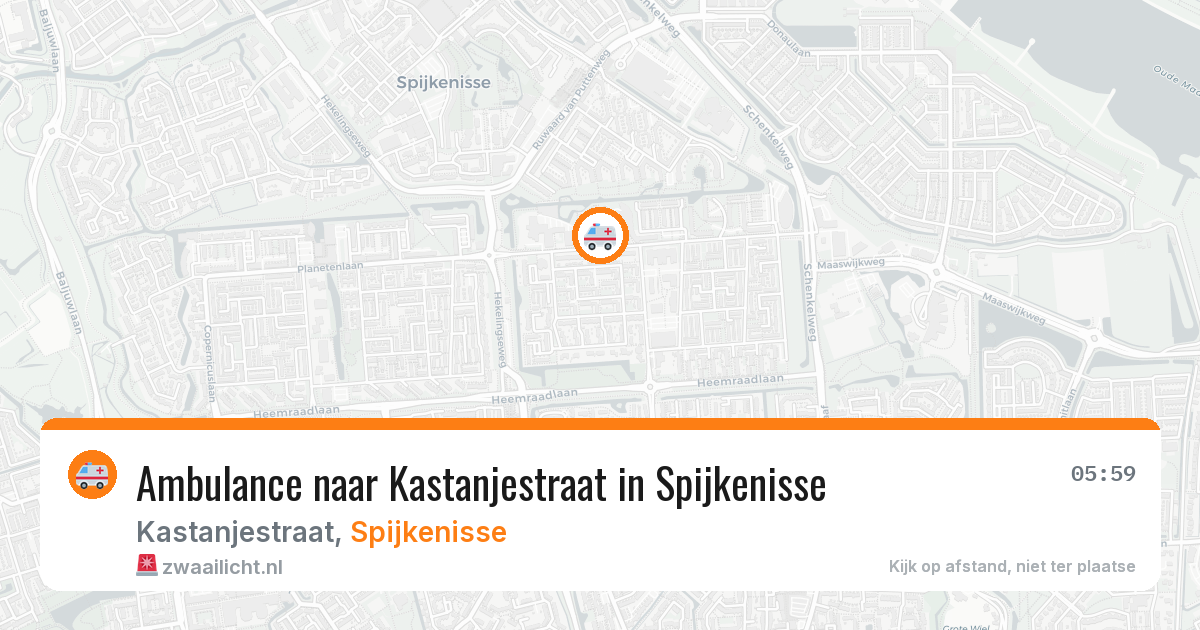 Ambulance naar Kastanjestraat in Spijkenisse — 30 jul 2026