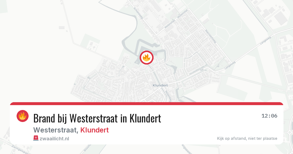 Brand bij Westerstraat in Klundert — 14 jul 2026